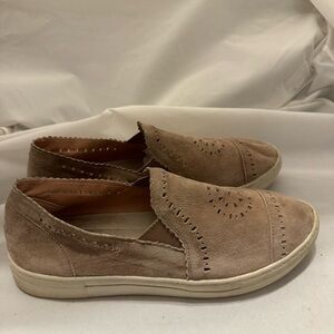 Skechers Suede Memory Foam Comfort Cutout Lightweight Slip On Shoes